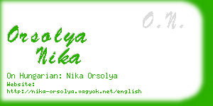 orsolya nika business card